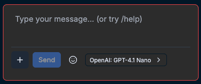 Chat form interface