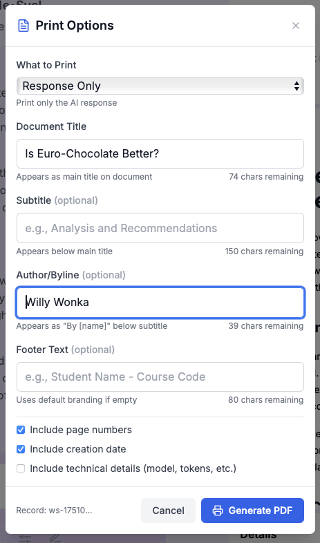 Customize the Report